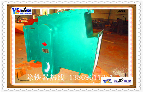 液體管道除鐵器，液體漿料管道式除鐵器_遠(yuǎn)力液體漿料管道式除鐵器12000高斯 可定制工作原理_安裝示意圖 